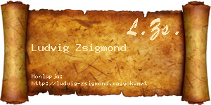 Ludvig Zsigmond névjegykártya